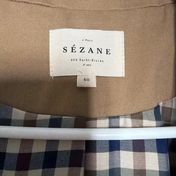 Sezane Clyde Coat Camel - Size 8 - Picture 2 of 2